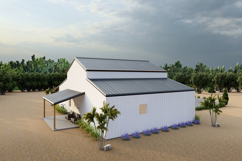 Dream House Plan - Exterior - Other Elevation 8 for Barndominium House Plan #1107-16 - 2 bed, 2 bath