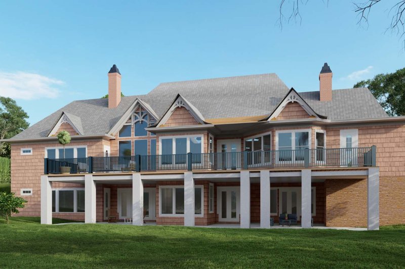 House Plan Design - Exterior - Rear Elevation 1 for Craftsman House Plan #54-539 - 4 bed, 3.5 bath