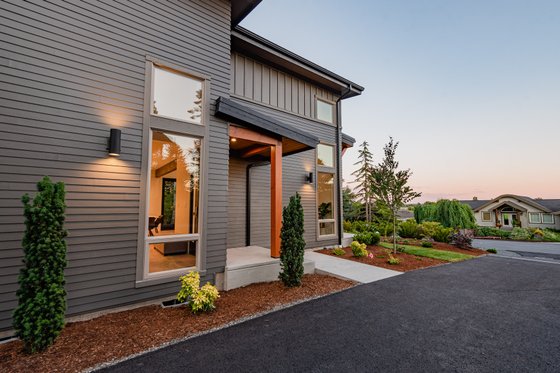 Exterior - Front Elevation 3 for Contemporary House Plan #1070-14 - 3 bed, 2.5 bath