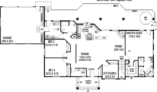 House Plan Design - Floor Plan - Main Floor Plan #60-593
