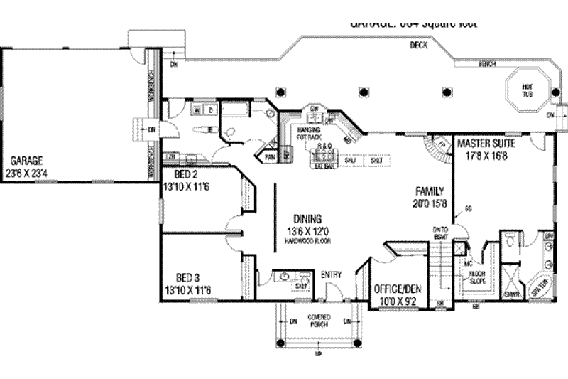 Home Plan - Floor Plan - Main Floor House Plan #60-593 - 4 bed, 2.5 bath