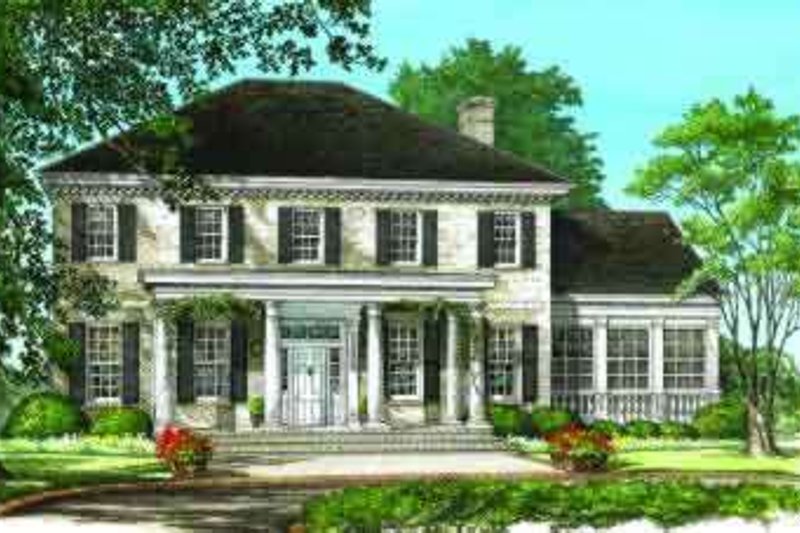 Home Plan - Southern Exterior - Front Elevation Plan #137-197