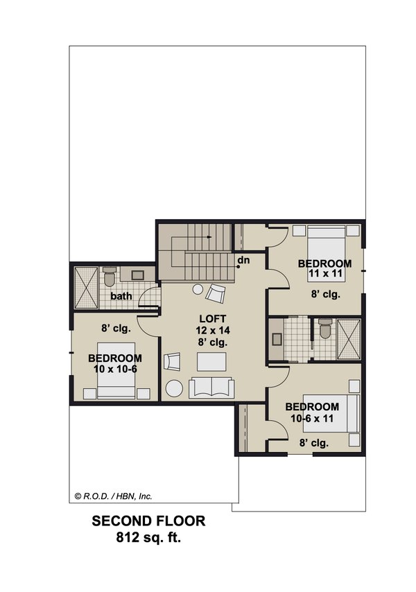 Farmhouse Style House Plan - 4 Beds 3.5 Baths 2185 Sq/Ft Plan #51-1346 ...