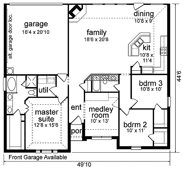 House Plan Design - European Floor Plan - Main Floor Plan #84-207