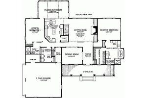 Floor Plan - Main Floor for Country House Plan #137-103 - 4 bed, 3 bath