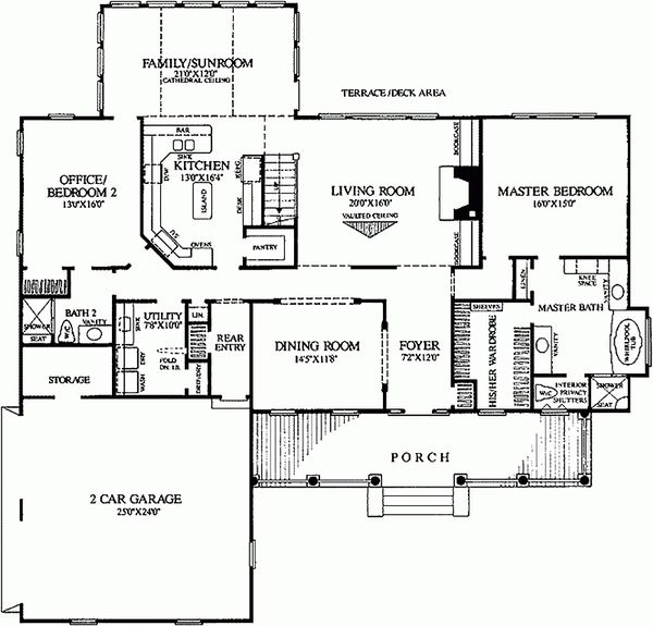 Home Plan - Country Floor Plan - Main Floor Plan #137-103