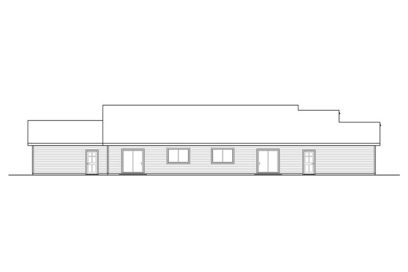 Architectural House Design - Exterior - Rear Elevation for Craftsman House Plan #124-1269 - 4 bed, 4 bath