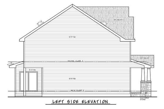 Exterior - Other Elevation for Classical House Plan #20-2434 - 3 bed, 2.5 bath