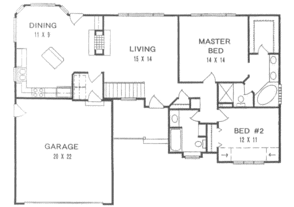 Architectural House Design - Traditional Floor Plan - Main Floor Plan #58-131