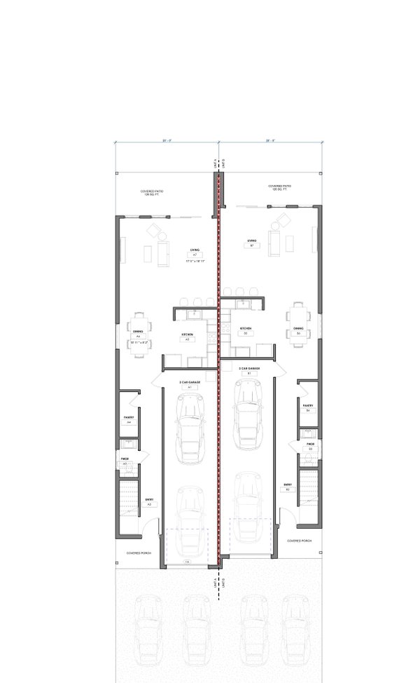 Home Plan - Floor Plan - Main Floor for Traditional House Plan #1129-28 - 8 bed, 5 bath