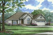 European Style House Plan - 3 Beds 2 Baths 1739 Sq/Ft Plan #17-1041 