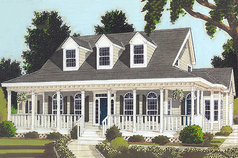 Home Plan - Country style home, farmhouse elevation