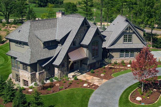 European style home, elevation