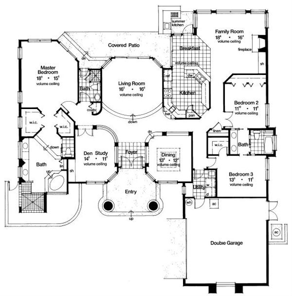 European Floor Plan - Main Floor Plan #417-300