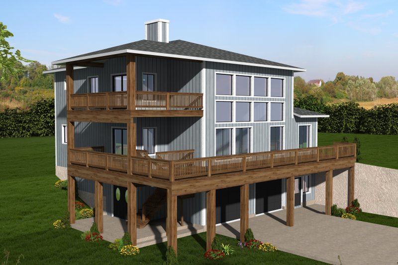 Dream House Plan - Contemporary Exterior - Front Elevation Plan #117-778