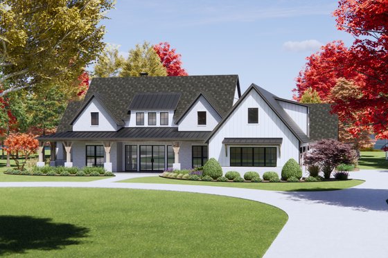 Exterior - Front Elevation 4 for Farmhouse House Plan #1096-38 - 4 bed, 3.5 bath