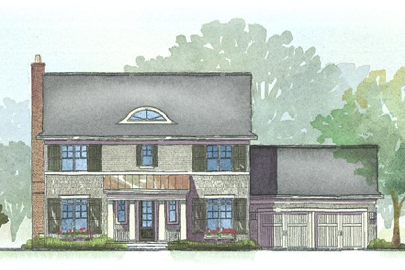 Dream House Plan - Exterior - Front Elevation 4 for Colonial House Plan #901-22 - 3 bed, 2.5 bath