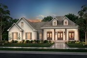 European Style House Plan - 3 Beds 2 Baths 1500 Sq/Ft Plan #430-61 