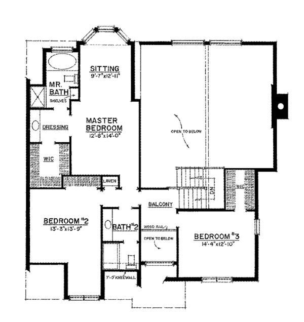 Dream House Plan - European Floor Plan - Upper Floor Plan #1016-94