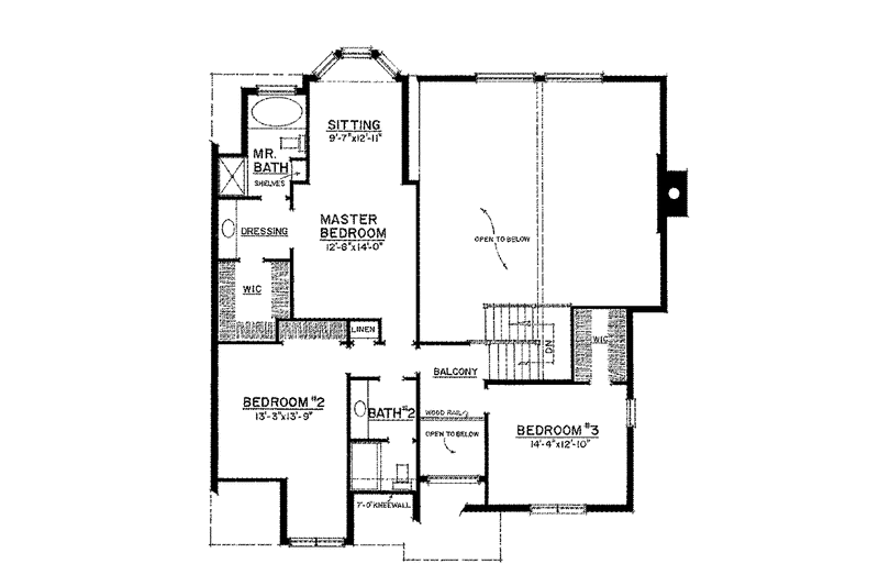 Dream House Plan - Floor Plan - Upper Floor for European House Plan #1016-94 - 3 bed, 2.5 bath