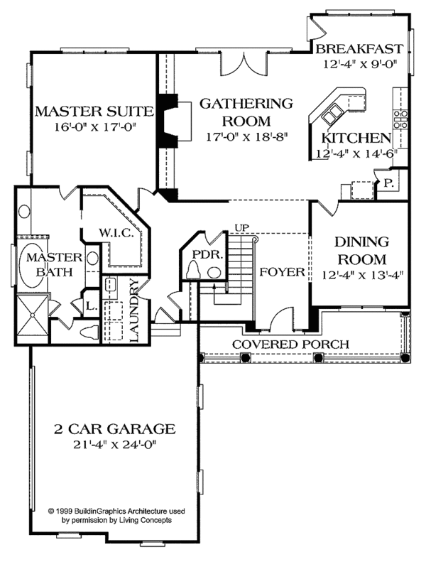 House Plan Design - Craftsman Floor Plan - Main Floor Plan #453-273