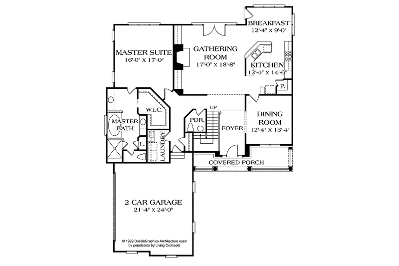 Dream House Plan - Floor Plan - Main Floor for Craftsman House Plan #453-273 - 4 bed, 3.5 bath