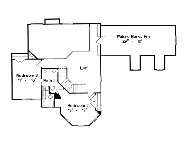 Architectural House Design - Victorian Floor Plan - Upper Floor Plan #417-679