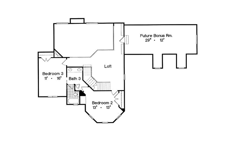 Home Plan - Floor Plan - Upper Floor for Victorian House Plan #417-679 - 3 bed, 2.5 bath
