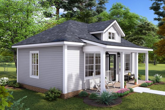 Exterior - Other Elevation 3 for Cottage House Plan #513-2262 - 1 bed, 1 bath