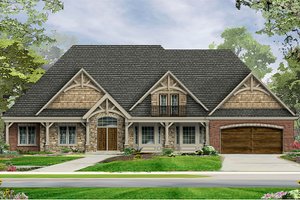 Exterior - Front Elevation 3 for Craftsman House Plan #1057-6 - 3 bed, 2 bath