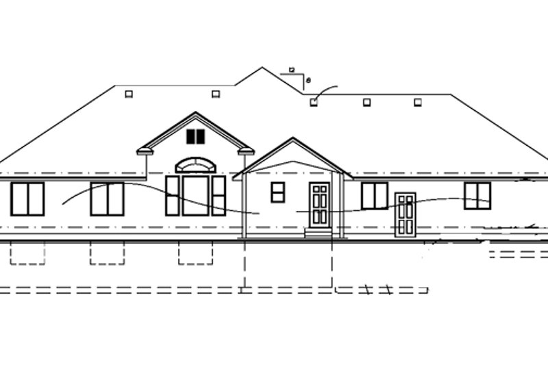 Home Plan - Exterior - Rear Elevation for Traditional House Plan #308-293 - 3 bed, 2.5 bath
