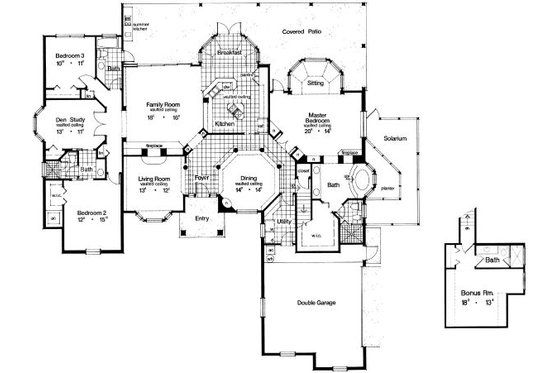 Floor Plan - Main Floor for European House Plan #417-347 - 4 bed, 4 bath