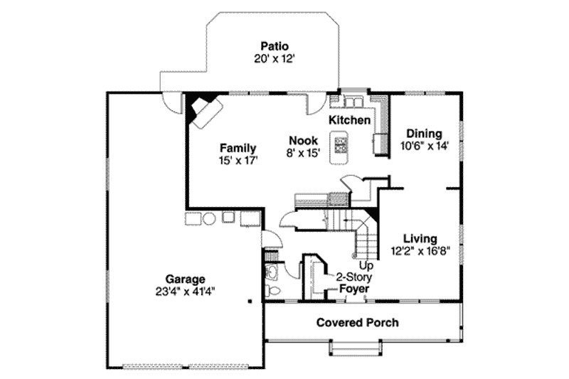 Home Plan - Floor Plan - Main Floor for Country House Plan #124-446 - 3 bed, 2.5 bath