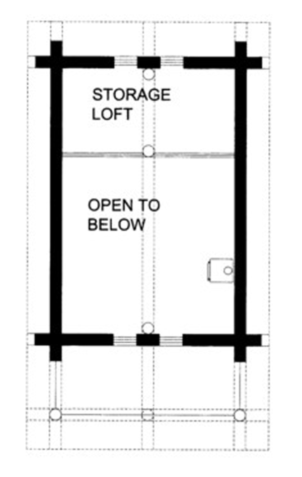 House Blueprint - Log Floor Plan - Upper Floor Plan #117-828