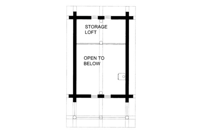 Dream House Plan - Floor Plan - Upper Floor for Log House Plan #117-828, 1 bath