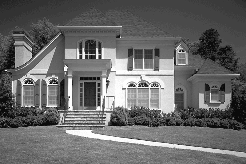 House Blueprint - Exterior - Front Elevation 3 for European House Plan #429-101 - 4 bed, 3.5 bath