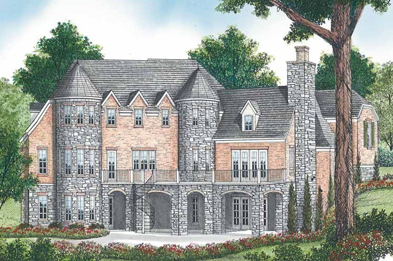 Dream House Plan - Exterior - Rear Elevation for Country House Plan #453-466 - 5 bed, 6 bath