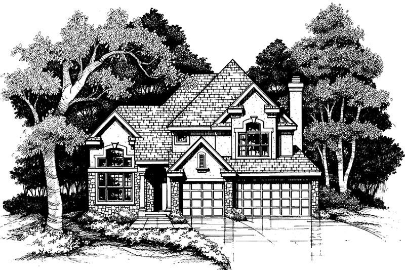 Architectural House Design - Country Exterior - Front Elevation Plan #320-645
