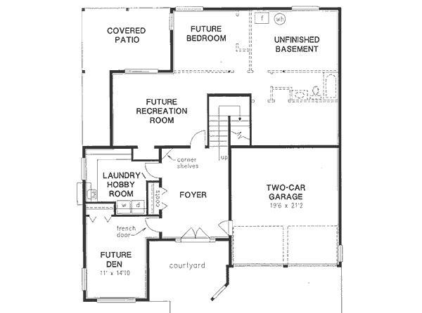 Dream House Plan - European Floor Plan - Lower Floor Plan #18-9162