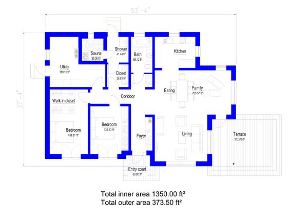 Bungalow Floor Plan - Main Floor Plan #549-28