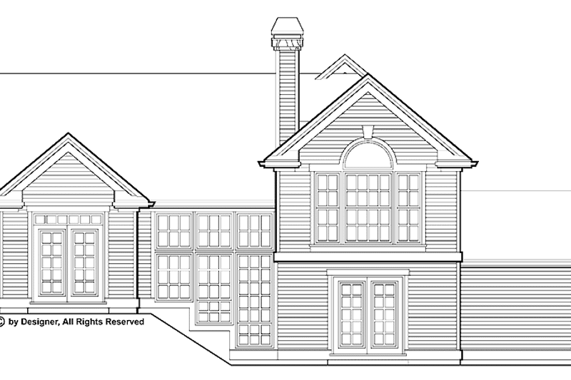 Architectural House Design - Exterior - Rear Elevation for Contemporary House Plan #48-749 - 3 bed, 3 bath