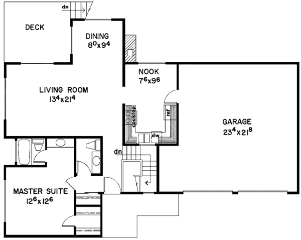 Architectural House Design - Ranch Floor Plan - Main Floor Plan #60-851