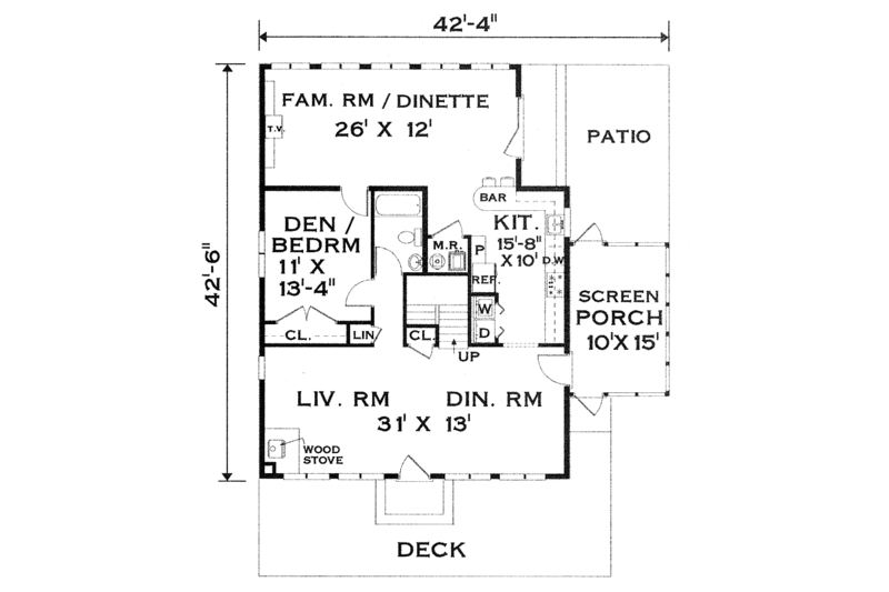 Dream House Plan - Floor Plan - Main Floor for Traditional House Plan #3-280 - 3 bed, 3 bath