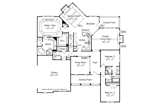 Floor Plan - Main Floor for European House Plan #927-273 - 3 bed, 2.5 bath
