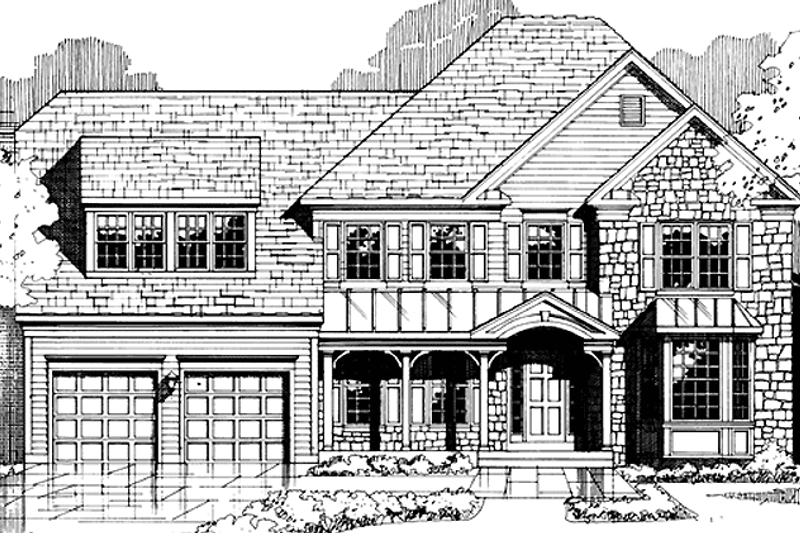 House Blueprint - Country Exterior - Front Elevation Plan #953-27