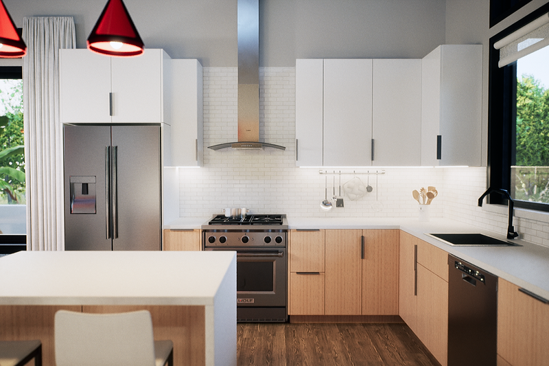 House Blueprint - Interior - Kitchen 1 for Contemporary House Plan #48-1217 - 3 bed, 2 bath