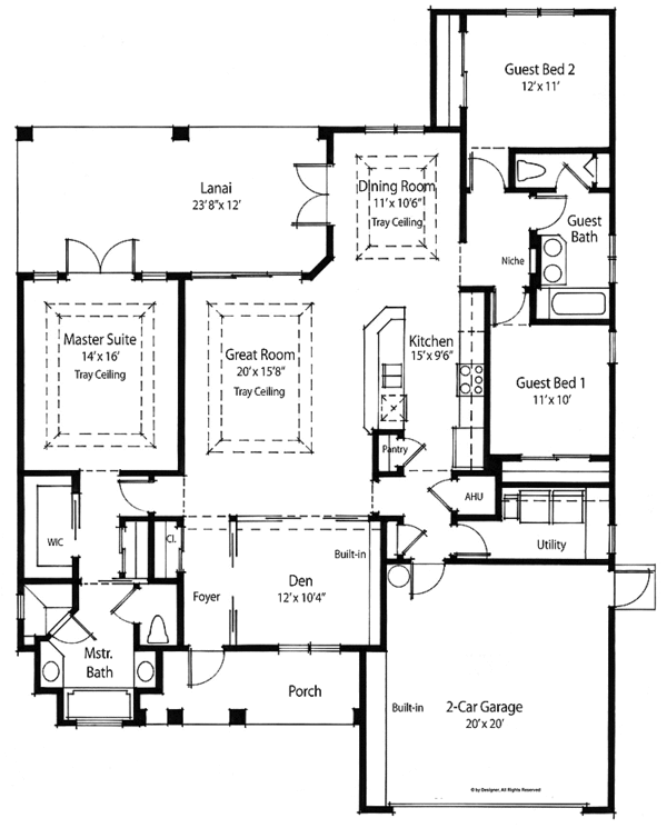 House Plan Design - Country Floor Plan - Main Floor Plan #938-52
