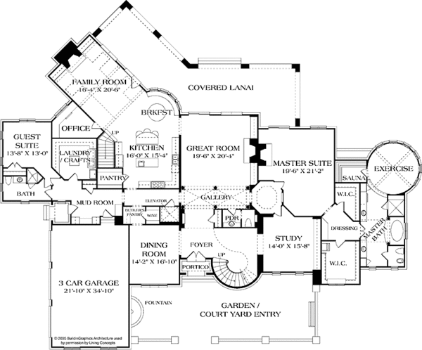 Dream House Plan - European Floor Plan - Main Floor Plan #453-609