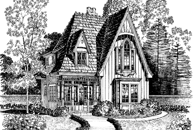 House Blueprint - Craftsman Exterior - Front Elevation Plan #1016-51