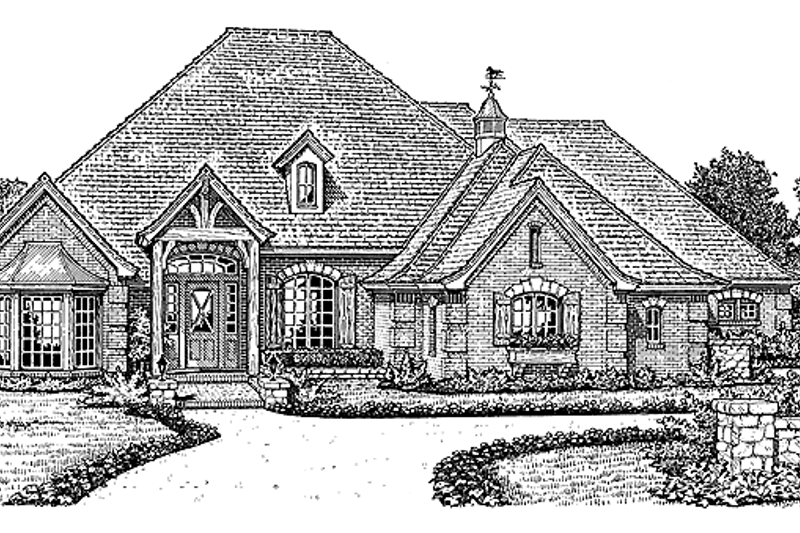 Architectural House Design - Country Exterior - Front Elevation Plan #310-1170